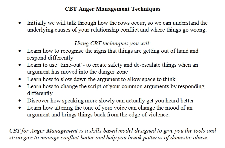 CBT anger management techniques