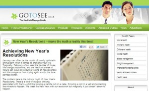 Article on new year's resolutions written by Alex Drummond